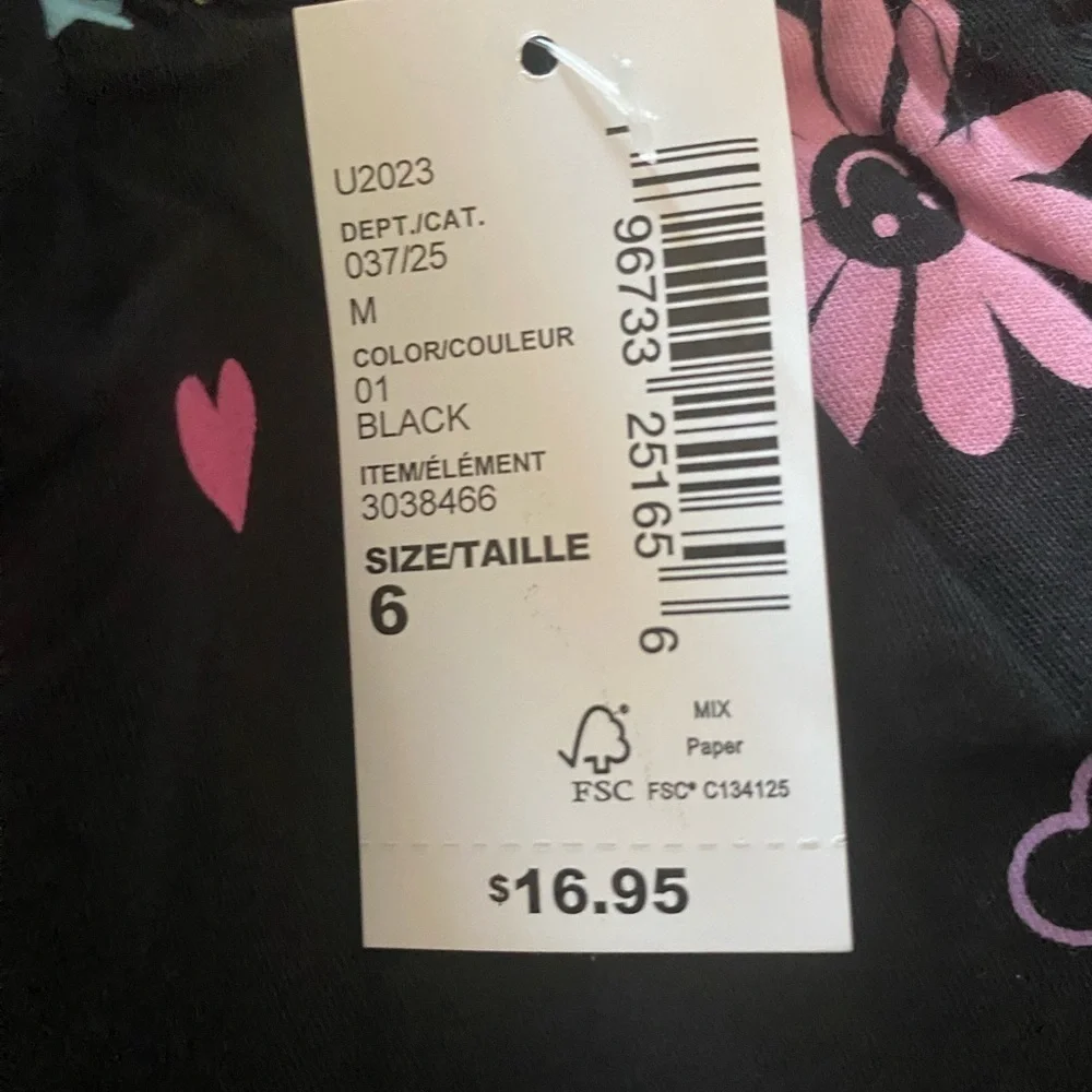 NEW - The Children’s Place Girls Print Twill Pull On Shorts - Black. Size 6